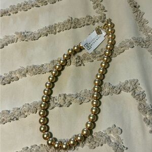 Napier Elegant Gold Beaded Necklace
